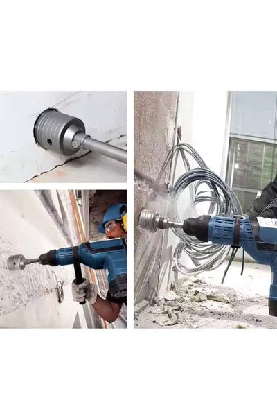 VIKTEC 150 mm Beton Duvar Delmek için TCT Panç (SDS PLUS Adaptörlü)