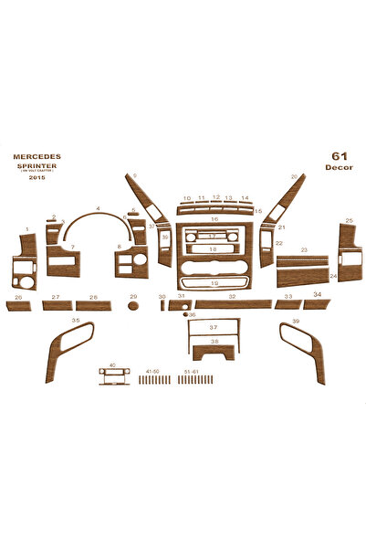 Marscockpitdesign مرسيدس سبرينتر - كرافتر أبيض اللون 2006-2018 61 قطعة