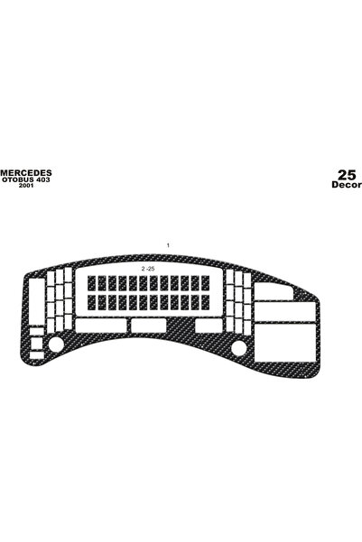 Marscockpitdesign مرسيدس 403 كونسول-توربيد 2001 25 قطعة