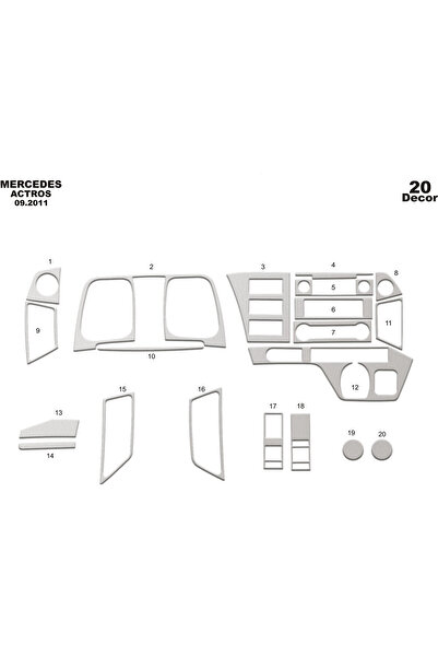 Marscockpitdesign مرسيدس أكتروس كونسول-توربيدو 2011 20 قطعة