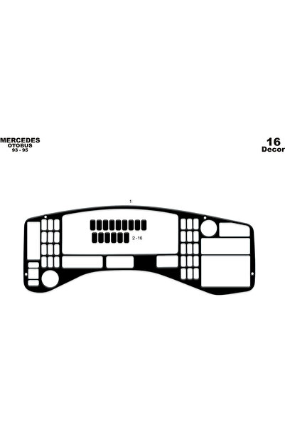 Marscockpitdesign مرسيدس 403 كونسول-توربيد 1993-1995 16 قطعة