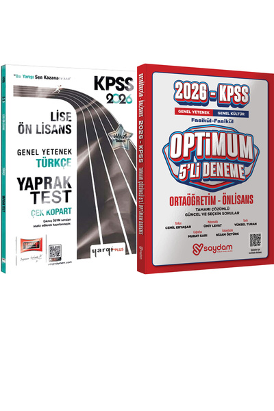 Yargı Yayınları 2026 KPSS Lise-Ön Lisans Genel Yetenek Türkçe Çek Kopart Yapr...