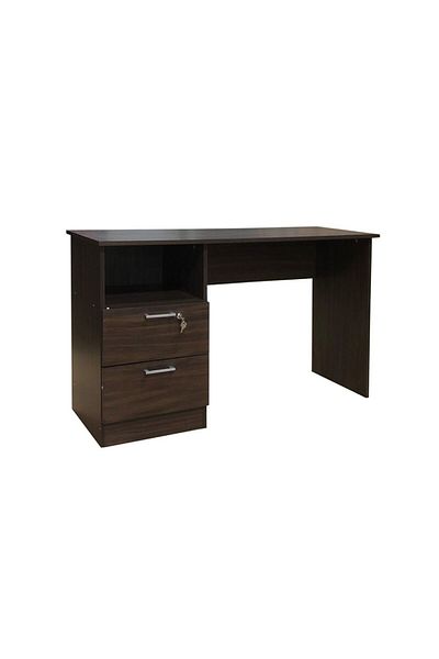 Danube Home Jabal Study Desk With 2 Drawer - Walnut L120xW40xH73cm