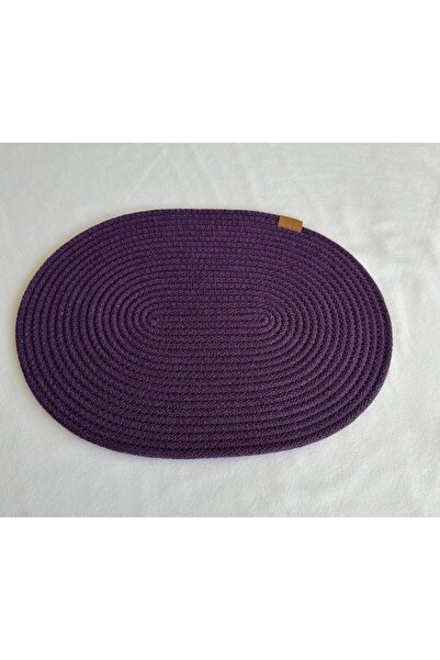 HHKARTS Jute Supla Oval Purple 30X40 8Pcs