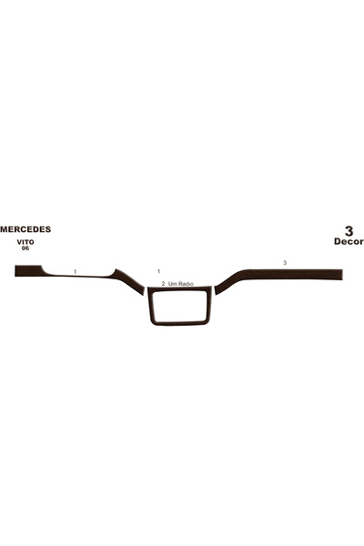 Marscockpitdesign مرسيدس فيتو كونسول-توربيدو 2006 3 قطع