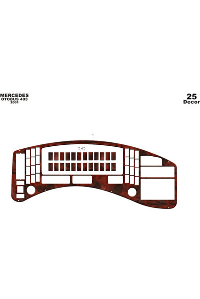 Marscockpitdesign مرسيدس 403 كونسول-توربيد 2001 25 قطعة