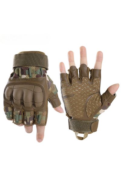 Lion camo Cruise camo halffinger tactical gloves