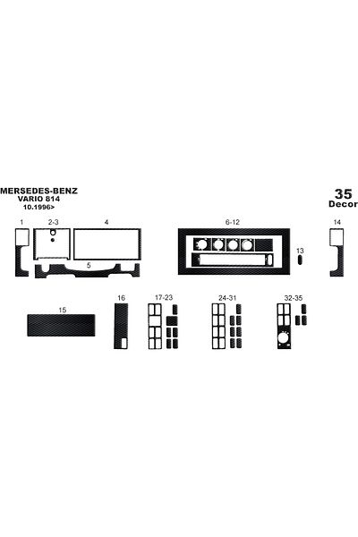 Marscockpitdesign Mercedes Vario 814 Κονσόλα-Θαμνάκι 1996 35 Τεμάχια