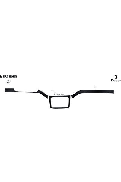 Marscockpitdesign مرسيدس فيتو كونسول-توربيدو 2006 3 قطع