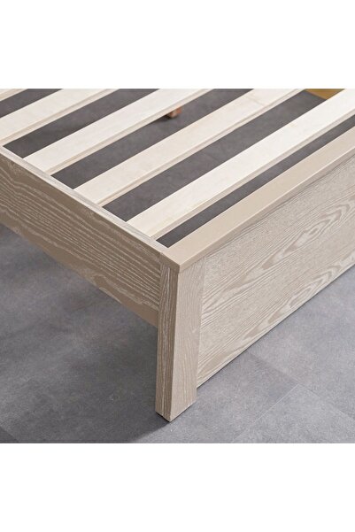 Danube Home Ryan 150x200 Queen Bed - Antique Grey Ash Veneer L157.8xW208xH120cm