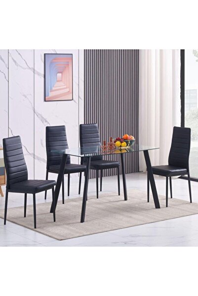 Danube Home Cuckoo 1+4 Dining Set L120xW70xH76cm