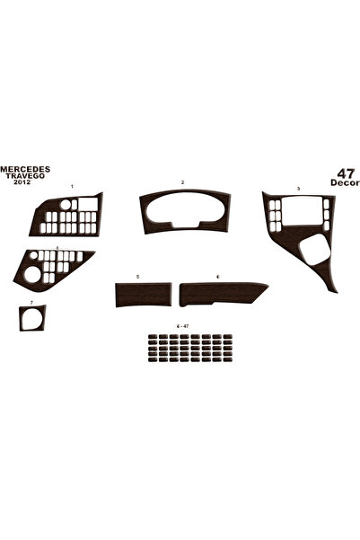 Marscockpitdesign مرسيدس ترافيجو كونسول-توربيدو 2012 47 قطعة