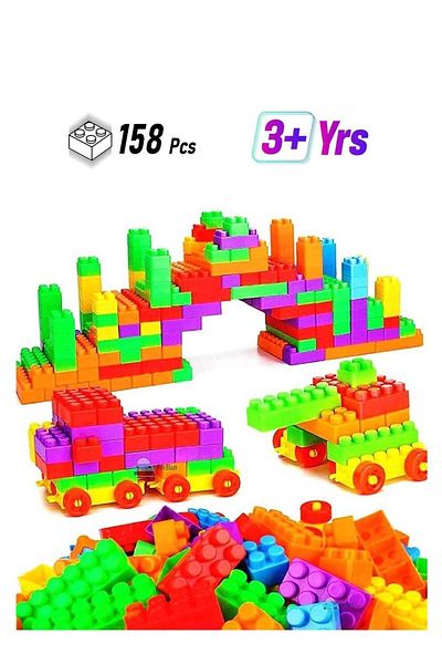 Toybox 158-Pieces High Quality Sturdy And Durable Building Blocks Set For Kids 3+ Years