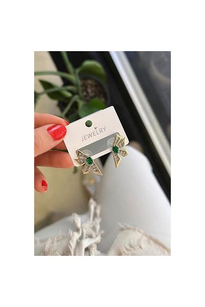 SepetBudur Flower Earrings - Green