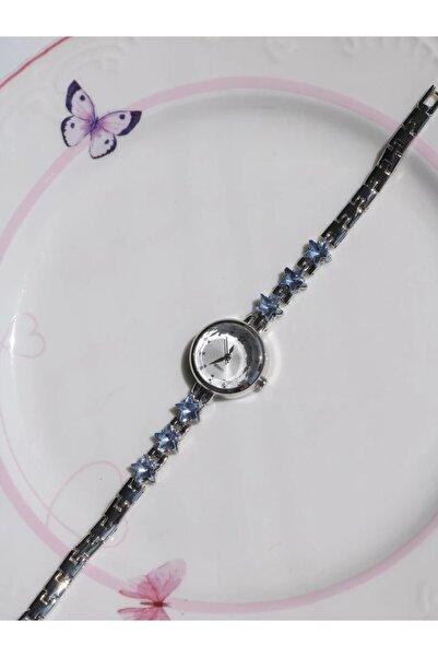 Reorah Collection Star Spark Saat Mavi Gümüş Kaplama