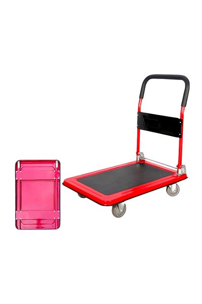 Lawazim BMB Foldable Push Cart - 60x90cm, 300kg Capacity Heavy-Duty Dolly for Warehouse & Moving Use