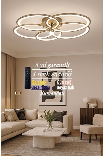 Lucent Avize Modern Plafonyer Avize Beşli Halka Tavana Sıfır