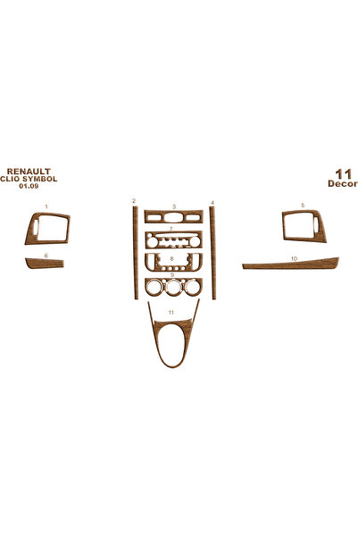Marscockpitdesign رينو كليو رمز وحدة التحكم-توردتو 2009-201 1 قطعة