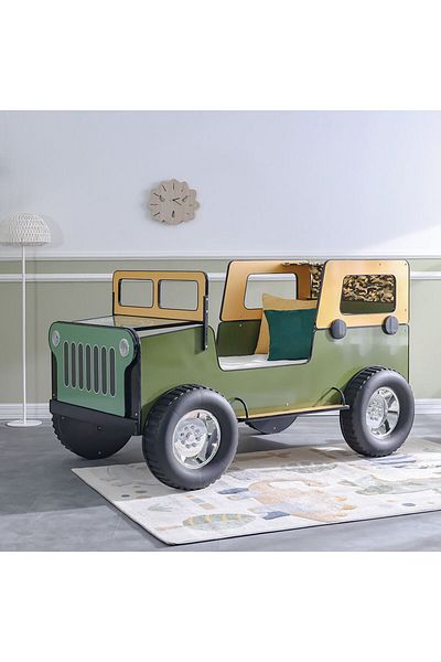 Danube Home Ranger Commander 90x190 Jeep Bed - Green L214.5xW105xH105cm