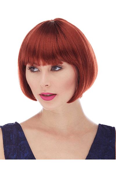 doremodam Red Color Straight Cut Lined Blunt Party Wig - Lisinya
