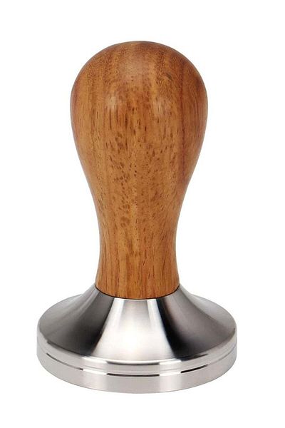 unbranded Espresso Coffee Tamper with Wooden Handle Brown/Silver 53 mm
