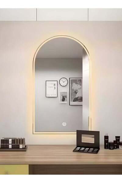 Taimi Elegant Design Mirror70x40cm with 3-Level Back and Front Lighting for Makeup,Living Room,Entryway