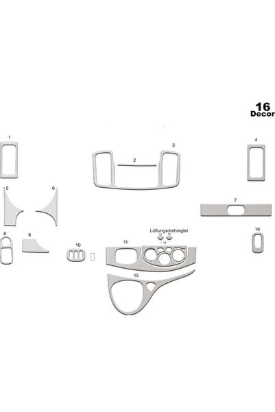 Marscockpitdesign رينو ترافيك فيفارو كونسول-توربيدو 201 16 قطعة