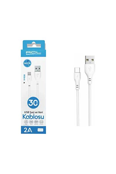 ACL ACK-28 Mikro Usb Kablo 2A Mikro Hızlı Şarj Ve Veri Kablosu