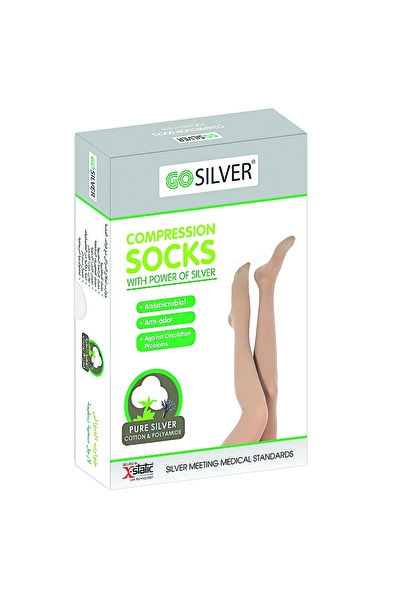 Gosilver Go Silver Over Knee High, Compression Socks (23-32 mmHG) Open Toe wi...