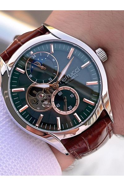 Ferrucci Ferucci Automatic Moon/Sun Dial Featured 30 Mt Water Resistant Men Wrist Watch Efc.03343.04