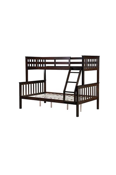 Danube Home Derby 90x200/120x200 Solid Wood Twin Bunk Bed - Dirty Oak L210xW129xH163cm