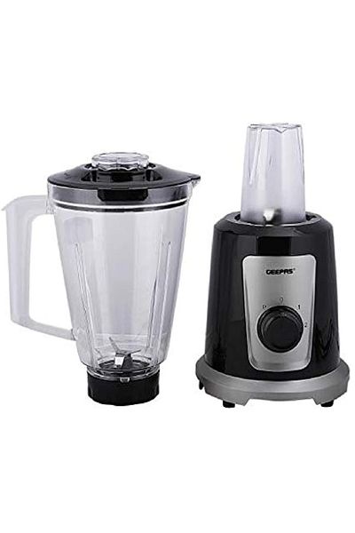 Geepas 2-in-1 Multifunctional Blender with 500W Power and Stainless Steel Blades, 1.5L Capacity. GSB44030