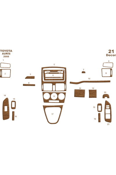 Marscockpitdesign تويوتا اوريس كونسول-توربيدو 2008 21 قطعة