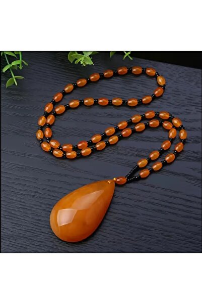 ORGANICYOU DAIJIN RUIDANZHI Su Damlası Bohem etnik tarzı amber aşk kolye