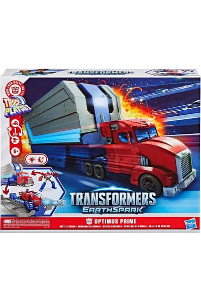 Hasbro Transformers Earthspark Optimus Prime Battle Trailer G0750