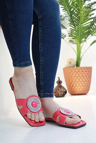 Moda Anna Flat Bottom Brooch Silicone Stone Women's Summer Slippers Nw Fujya