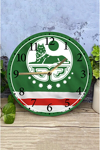 kutuTR 🕰️   Chechnya Themed Double Layer Mdf Wall Clock – 33 cm |   3D Looking Sdw362