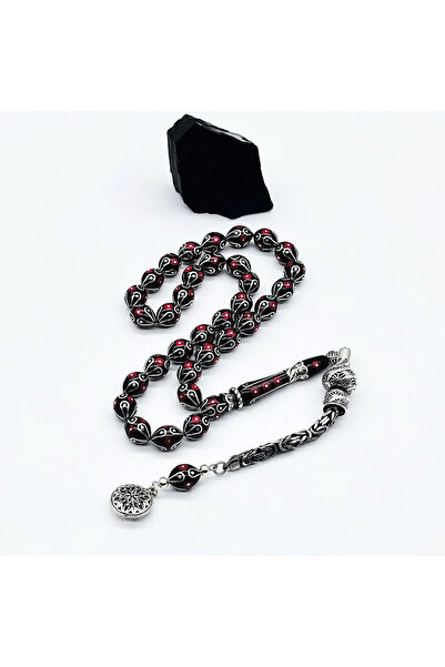 tesbihpasaji Özel Usta İşçilikli Damla Model Erzurum Oltu Taşı Tesbih