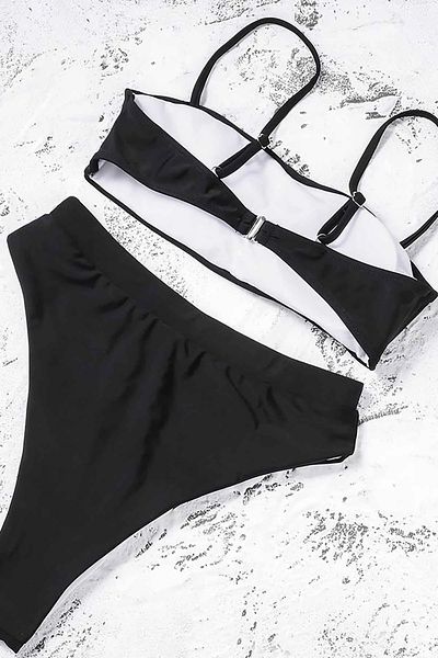 Anastasia Underwear Anastasia Summer Swimsuit Bikini Top Strapless Removable Strap Black Model