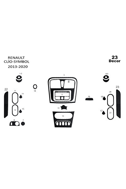 Marscockpitdesign رينو كليو سيمبول بيانو أسود مطلي 2012 23arça