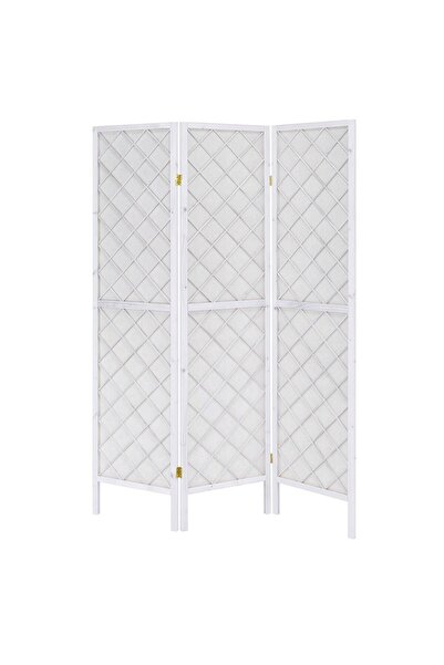 Danube Home فاصل ساندرا ثلاثي الألواح - فاصل خشبي أبيض أنيق مع ضمان لمدة عامي...