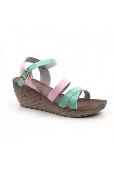 ZAZAMAG Sandale dama din Piele naturala Raffaella, multicolor