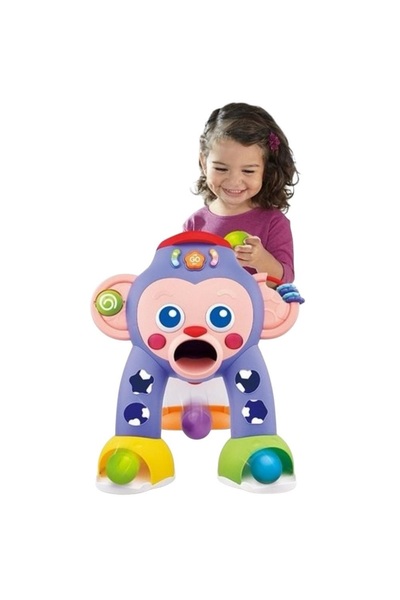 abero Център за дейности Маймунка с топки, кошница, сортировчик, звуци и свет...