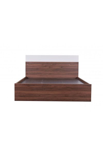Danube Home New Allano 150x200 Queen Bed - Dark Walnut/White