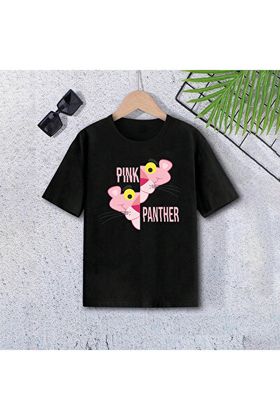 SVART WEAR Tricou cu mânecă scurtă pentru copii și adolescenți Pink Panther g...