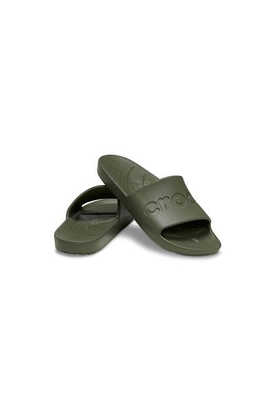 Crocs شباشب منزلقة كاكي
