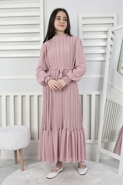 Trendy Mall Gez Boy Pi̇sel Chifon Dress