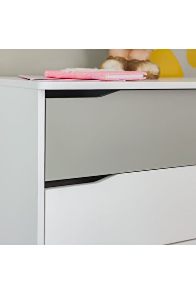 danube Genius 3-Drawer Kids Dresser - White & Grey, Engineered Wood, 2-Year Warranty, Made in Malaysia
