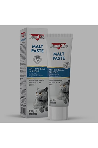 BonaCibo Yetişkin Kediler için Tüy Yumağı Oluşumunu Önleyici Malt Macun