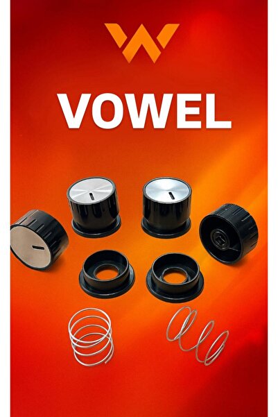 VOWEL OCAK VE FIRIN DÜĞMESİ 4 ADET KALİTELİ PASLANMAZ ÇELİK YAN TARAFLARI YAN...